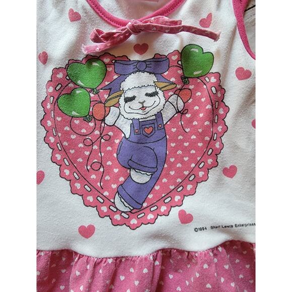 Vintage Kids Girls Sleeveless Lamb Chop Dress Size 6 U.S.A Distressed Used AS-IS - Picture 4 of 8